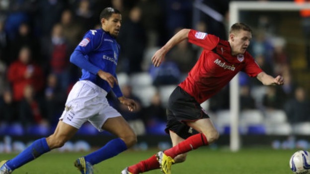 Joe Mason in action against Birmingham