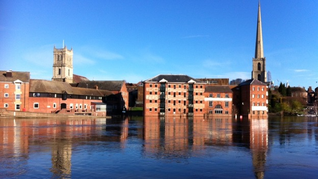 River Severn flooded before Christmas