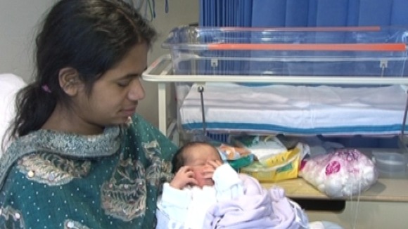 Mother Koly Begum gave birth at 06:45am on 01/01/2013