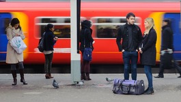 Rail passengers at Clapham Junction station