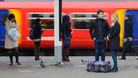 Rail passengers at Clapham Junction station
