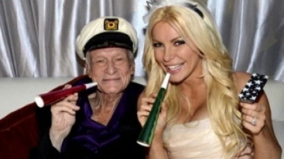 Hugh Hefner and Crystal Harris