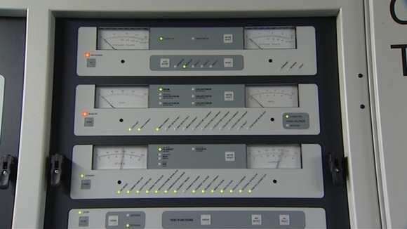 Technological equipment inside Crystal Palace transmitter