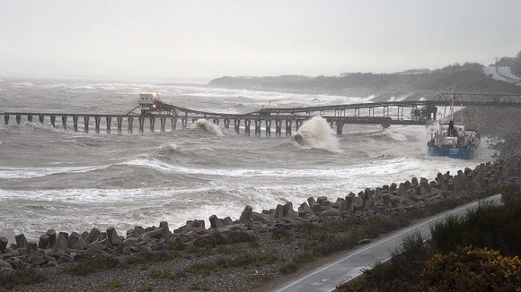 Cargo vessel near Colwyn Bay