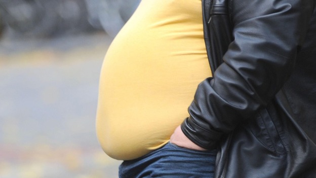 An obese man in London.