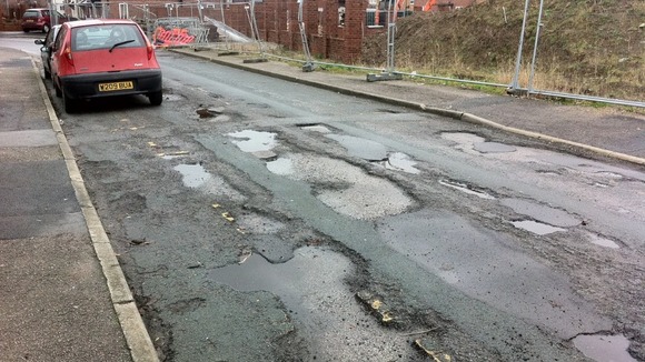 Potholes road in Leeds