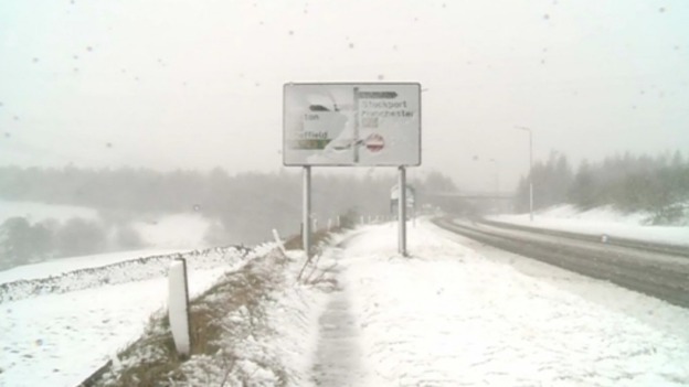 A snow-covered road