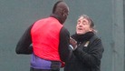 Blues boss Roberto Mancini reacted after Balotelli caught Scott Sinclair with a late challenge
