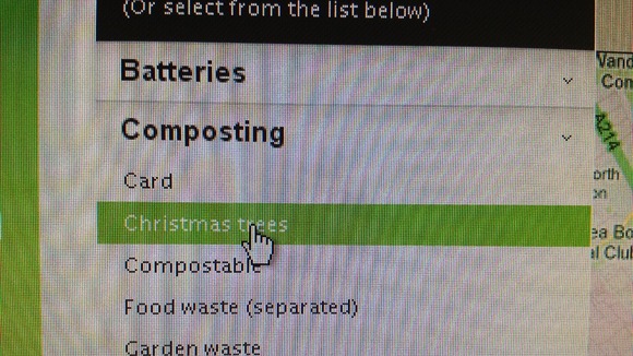 Go online to recycle Christmas trees.