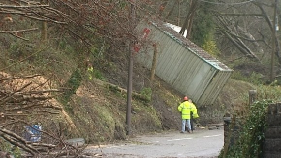 The landslide in Ystalyfera