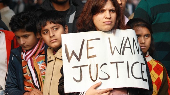 Anti-rape protesters at Jantar Mantar in New Delhi,