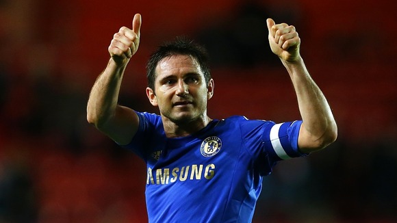 Chelsea midfielder Frank Lampard celebrates after his team's FA Cup win over Southampton.