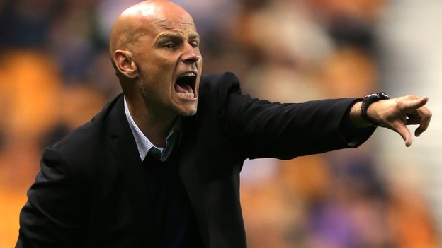 Wolverhampton Wanderers manager Stale Solbakken at the Molineux Stadium.