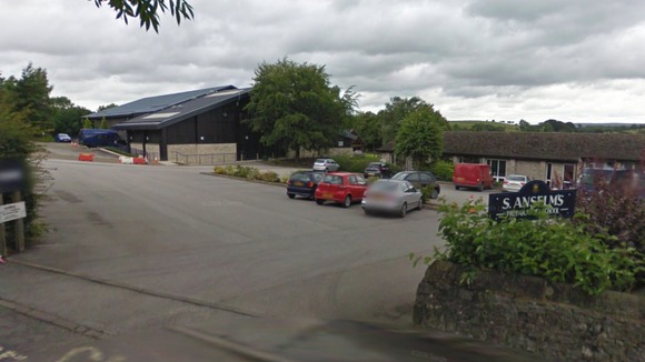 Google street view showing the entrance to the St Anselm's Prep School in Bakewell