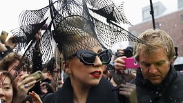 Lady Gaga arrives at Harvard University to launch her Born This Way Foundation in Cambridge