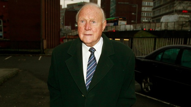 Broadcaster Stuart Hall arrives at Preston Magistrates Court