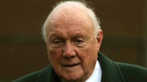 Broadcaster Stuart Hall arriving at Preston Magistrates Court today