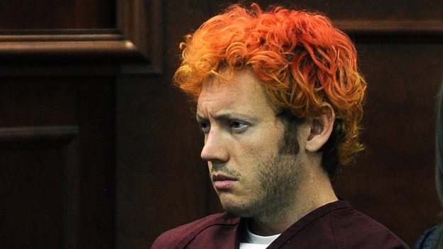 Colorado shooting suspect James Eagan Holmes at his first court appearance in July 2012