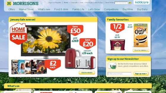 Morrisons' website