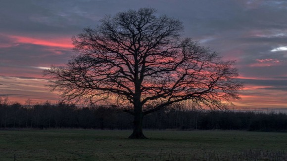 Sunset in Feckenham, Worcestershire