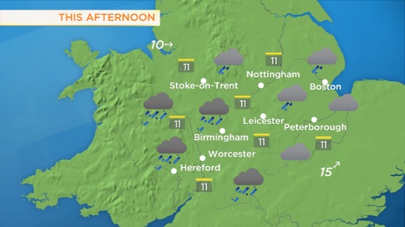 More rain is expected this afternoon