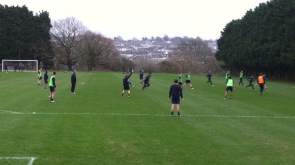Training session with John Sheridan