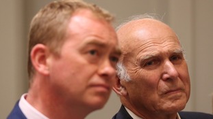 Tim Farron and Sir Vince Cable