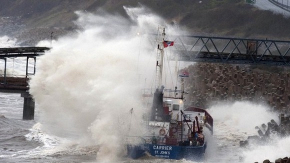 Cargo ship ran aground