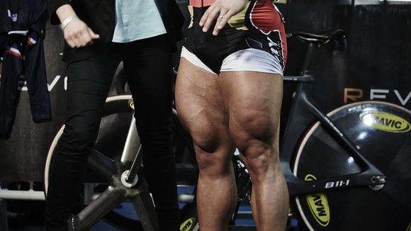 The German's 'Olympic-sized' thighs.