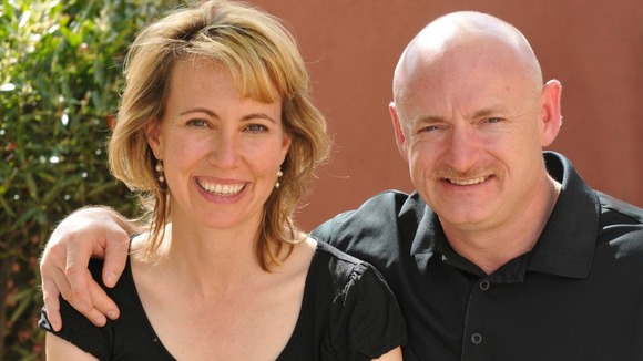 Former congresswoman Gabrielle Giffords with husband Mark Kelly