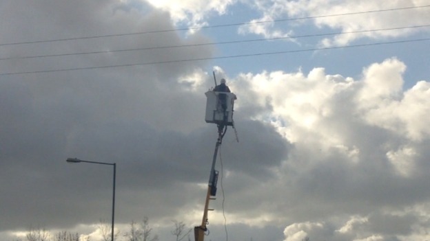 Engineers are working to restore power to thousands of homes