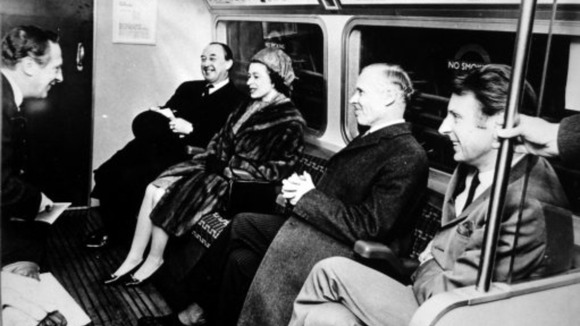 Royal passenger: The Queen takes a seat at the opening of the Victoria Line in 1969