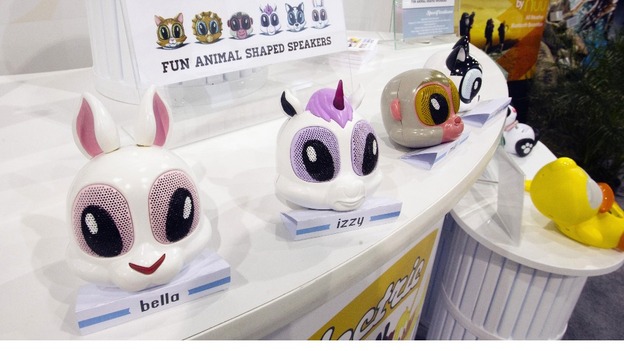 'Electric Friend Minis' are displayed at the Noetic booth at the Consumer Electronics Show (CES)