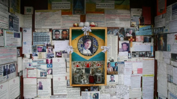 Tributes to Jean Charles de Menezes who was shot by police at Stockwell Underground Station in 2005