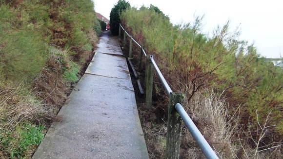 Council engineers have closed the seafront path
