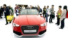 An Audi RS 5 Cabriolet is displayed during the first day of the Consumer Electronics Show in Las Vegas