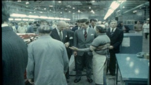 The Prince of Wales visiting Longbridge in 1985