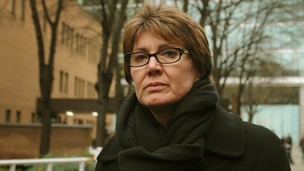 Detective Chief Inspector April Casburn leaving Southwark Crown Court in London
