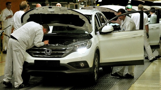 Production line at the Honda Plant in Swindon