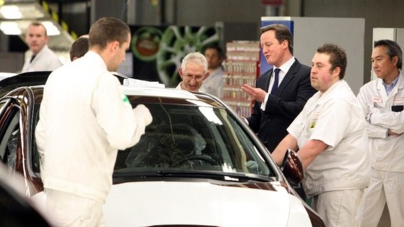 Prime Minister David Cameron pays a visit to Honda in Swindon in February 2011.