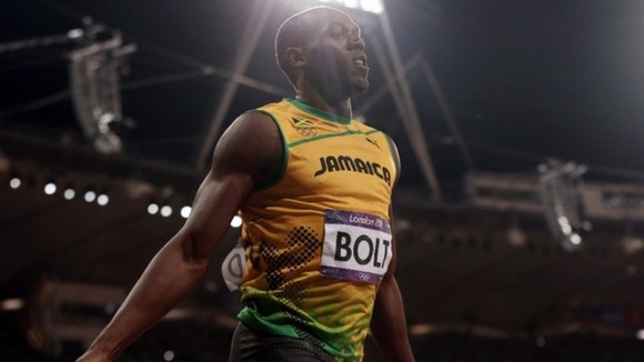 Usain Bolt wins the men's 100m final during the London 2012 Olympic Games