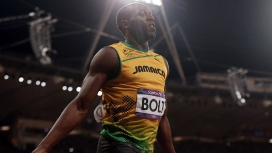 Usain Bolt wins the men's 100m final during the London 2012 Olympic Games
