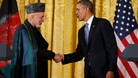 Afghan President Hamid Karzai and US President Barack Obama at the White House today