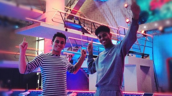 Tom Daley and Splash! contestant Joey Essex ahead of tonight's show.