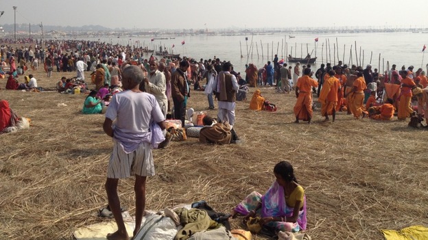 Some of the 100 million people expected to take part in the Kumbh Mela in Allalhabad, India