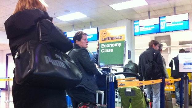 Queues build at Newcastle Airport as it prepares for its busiest weekend of the year so far.