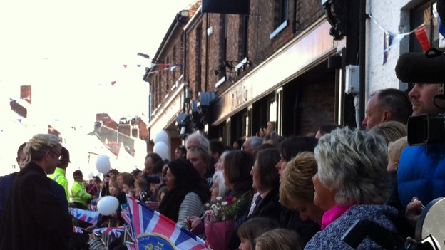 Crowds line Micklegate