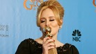 Adele celebrating her Golden Globe win for Skyfall