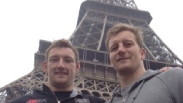 Exeter Chiefs players in France