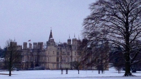 Burghley House, Stamford, this morning